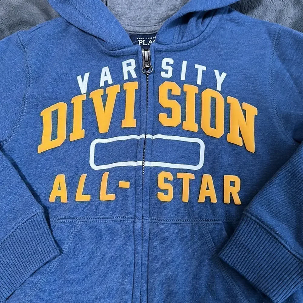 The Children’s Place Boys Varsity Logo Full Zip Hoodie Size 4T